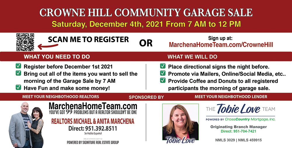 Crowne Hill Community Garage Sale